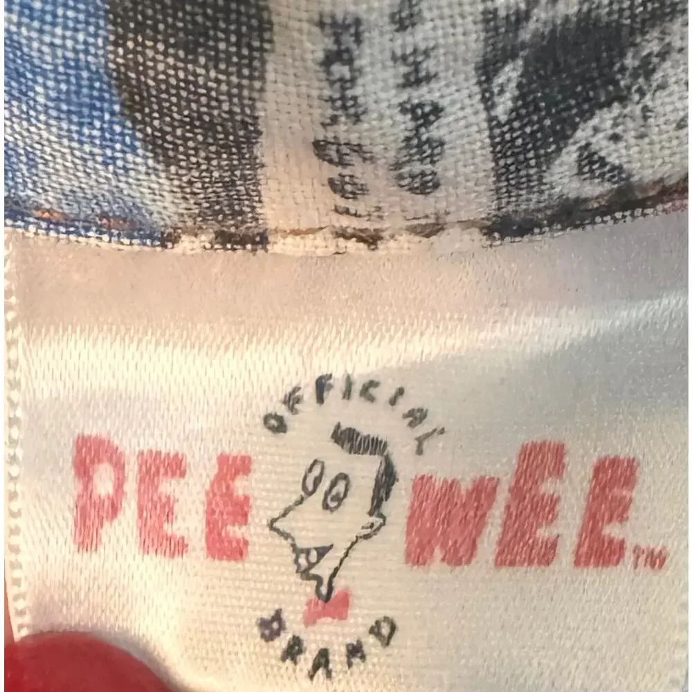 Vintage 1989 Youth Pee Wee Herman Official Brand Denim Jacket w/Back Design